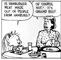 Calvin et les hamburgers