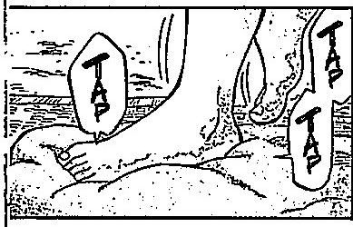 Foulez la pâte des pieds